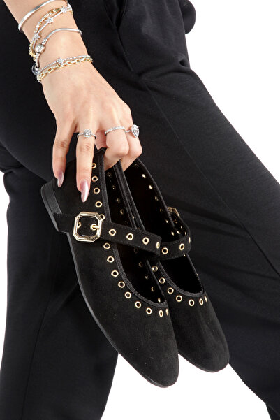 LUVETTO Cască de protecție neagră piele întoarsă vârf rotund cu nituri ortope...