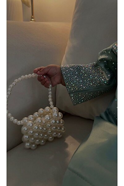 Ravinity Mini Boy Krem İnci Detaylı Bayram Çantası, Çocuk El Çantası