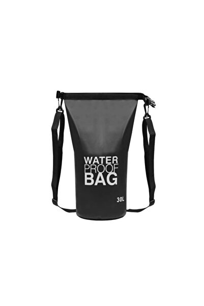 Iso Rucsac camping impermeabil, curea umar PVC capacitate 30 L 41.5x57 cm Negru