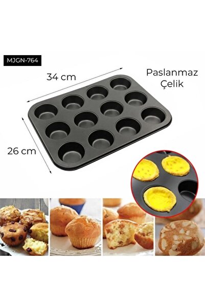 sylar 12-Cavity Non-Stick Baton Cake Mold - Dowry-Style Mini Muffin and Cupca...