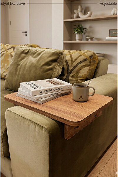 PEKA Ayarlanabilir Yan Sehpa Dikdörtgen Koltuk Sehpası Modern Dekoratif