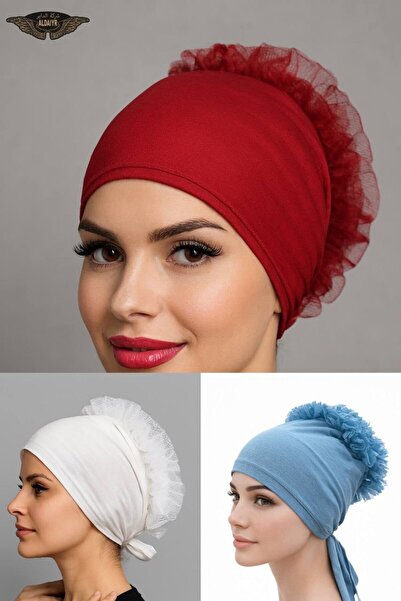 ALDAIYR 3 τεμάχια Καπέλο με βολάν για χιτζάμπ