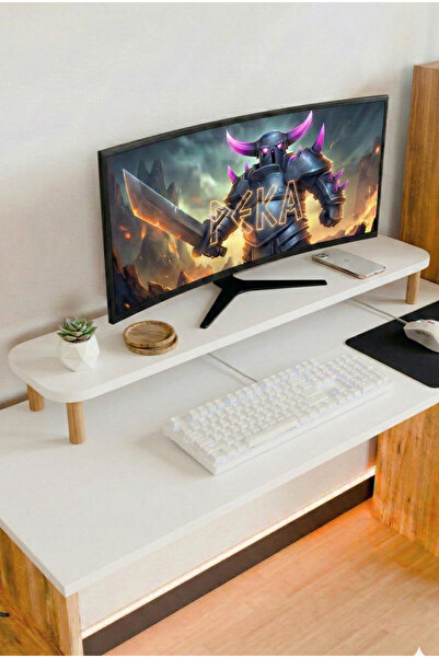 PEKA Monitör Yükseltici Masaüstü Organizer Bilgisayar Ekran Yükseltici Ofis D...