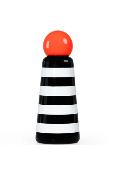 Lund London Skittle Water Bottle 500ml Stripes Coral – Insulated Hot & Cold T...