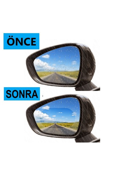 OTO MOTTO Oto Dış Ayna Yağmur Kaydırıcı Yağmur Tutmaz Kaydırıcı Oval Film 2 Adet (sağ/sol)