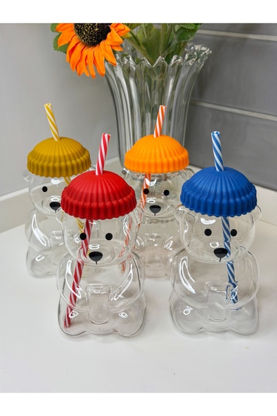 cicizuccaciye 4 Lü Pop Ayıcık Bardak