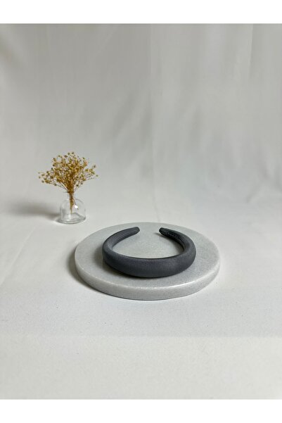 MegssStore Gray Thin Curved Jersey Crown Headband