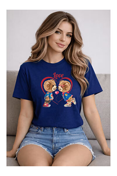 ZEMLİYA Unisex "Love Teddy Bear" Printed T-Shirt -Modern Style