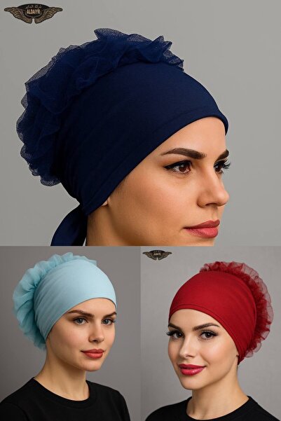 ALDAIYR 3 τεμάχια Καπέλο με βολάν για χιτζάμπ