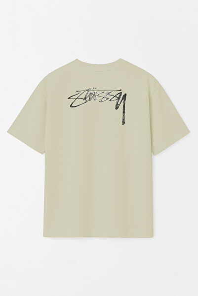 THE RULE Unisex Stüssy Melted Štampano Oversize kroj 100% pamuk Široka kroj T...