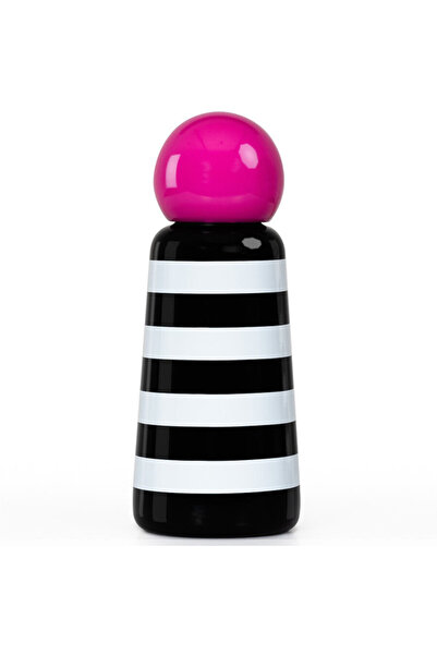 Lund London Skittle Bottle – 300 ml Stripes & Hot Pink – Insulated Hot & Cold...