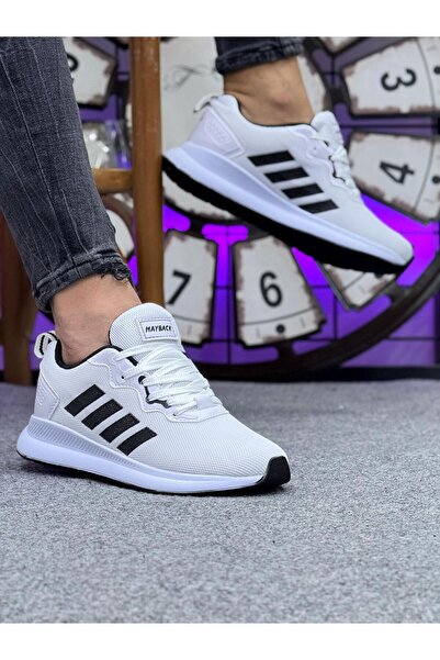 Nubbock Pantofi sport confortabili pentru bărbați, albi, negri, cu plasă cu 4...