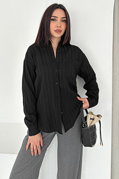 Noa&Noa Cămașă pentru femei cu dungi texturat – Cămașă casual confortabilă cu...