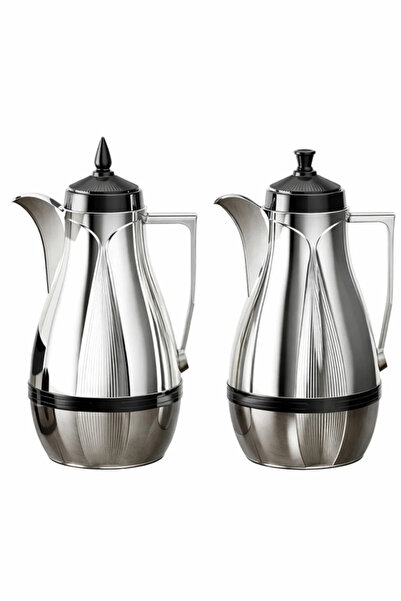 Urbanza طقم دلة فاخر مكون من قطعتين من الفولاذ المقاوم للصدأ، مناسب للقهوة وا...