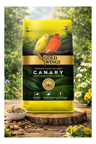Golden Wing بريميوم غذاء متكامل لطيور الكناري البالغة – خلطة حبوب متوازنة للت...