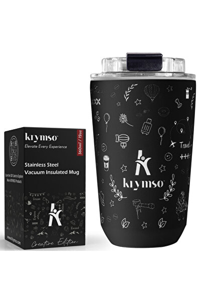 Krymso 360ml Stainless Steel Travel Coffee Mug, Thermos Insulated Cup, Leakpr...