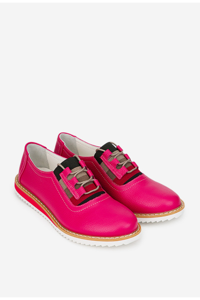 Dasha Women's pink textured Leather shoes