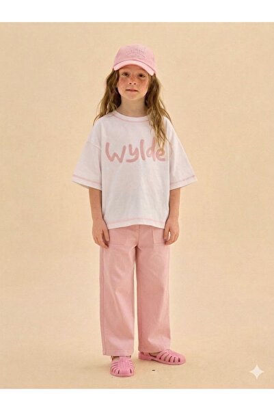 Leni Kids La'Ciel Paris Girls' Pink Balloon Jeans Printed T-Shirt Set