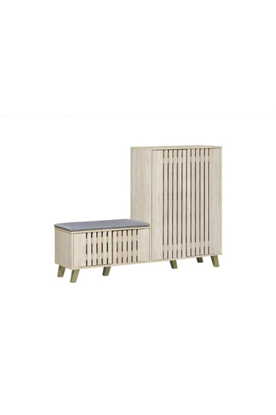 DEC9 Modern shoe rack with an additional seat and a luxurious design