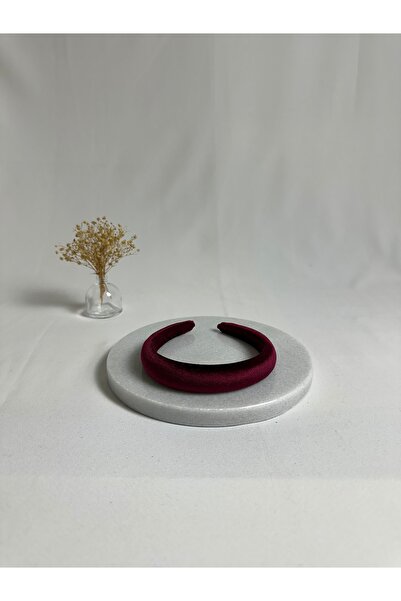 MegssStore ربطة شعر كورونا K مخمل من بوردو سيني فاين بومبيلد