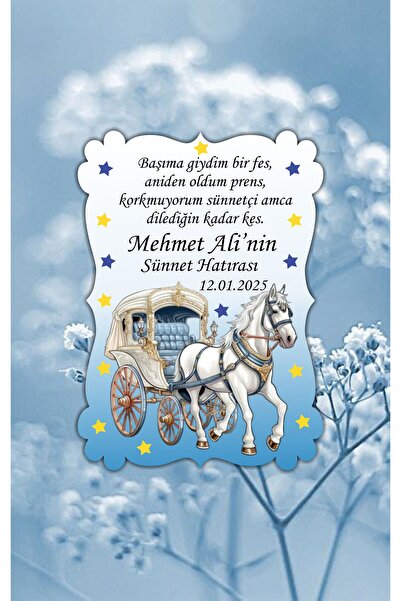 hediyyenvar SÜNNET MAGNETİ 8x6 cm – Kişiye Özel Sünnet Hatırası Magnet 10 Adet