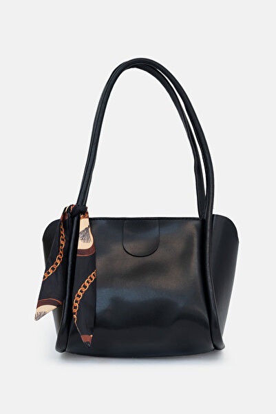 LikeMoon Geantă de damă cu două mânere, cu detaliu eșarfă, geantă de mână și ...