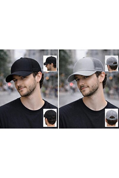 kuru قبعة سناب باك قابلة للتعديل للجنسين مع شبكة خلفية (نمط سائق الشاحنة)