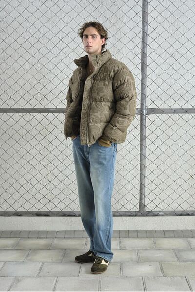 Hiccup GIESTO Thick down jacket with bomber pattern and zip collar