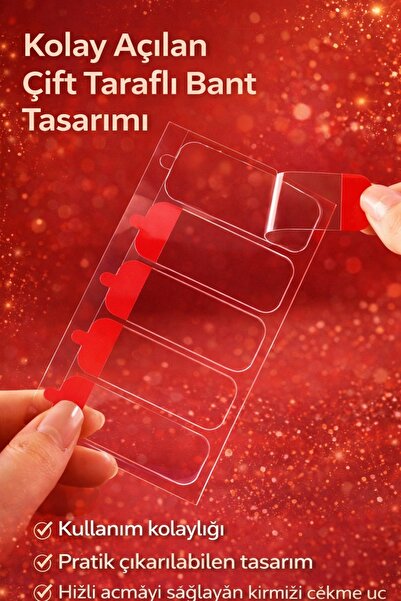 obrigado Şeffaf Çift Taraflı Bant 60 Adet – Güçlü Yapışkanlı Silikon Bant