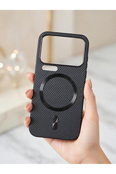 TECNOTREND Mi 17 Pro Uyumlu Telefon Kılıfı Karbon Fiber Dokulu Elektro Kaplam...