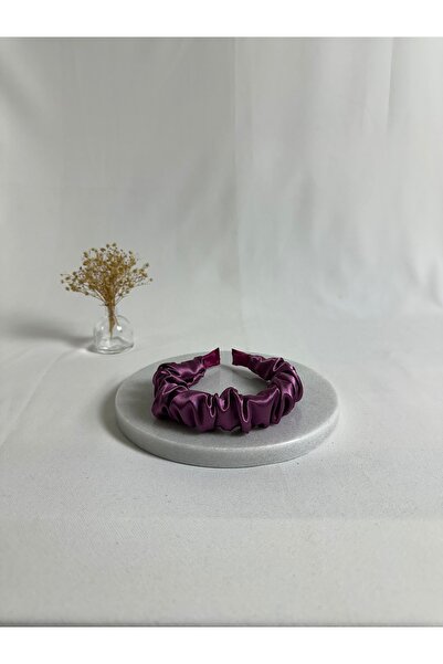 MegssStore Light Purple Ruched Satin Crown Hair Band