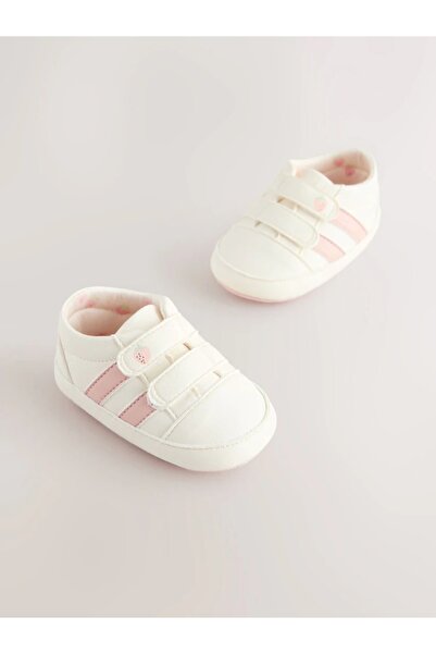 Next Baby White/Pink Velcro Baby Panduf Sports Shoes