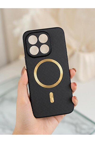 TECNOTREND Mİ 15T Uyumlu Telefon Kılıfı Karbon Fiber Dokulu Elektro Kaplamalı...