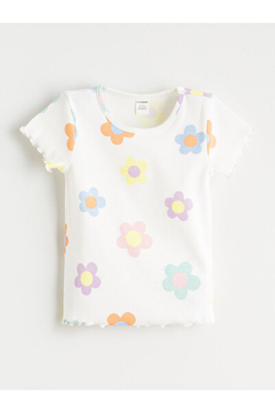 LC Waikiki New Season Lcw Kids White Printed Boys' T-Shirt Set