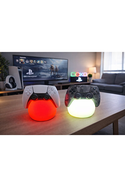 Devotech LED Işıklı PS5 Kol Standı DualSense Joystick Tutucu Gamer Masa Lambası