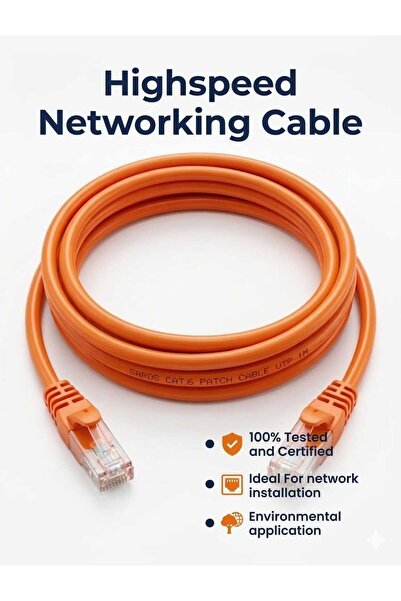 ALLOYSEED 5 M-High-Speed CAT6 RJ45 Ethernet Network Cable (UTP Patch Cord) wi...