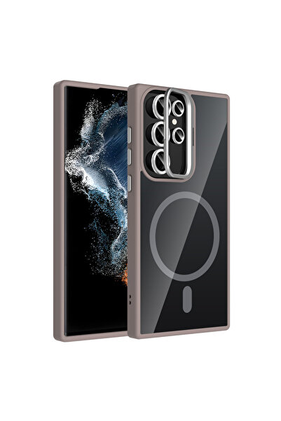 Paladyum Case Samsung Galaxy S23 Ultra Compatible Camera Frame Stand M-Safe G...