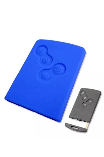 CİHAN GROUP Renault Clio Logan Megane 3 Koleos Silicone Key Case Blue Color W...