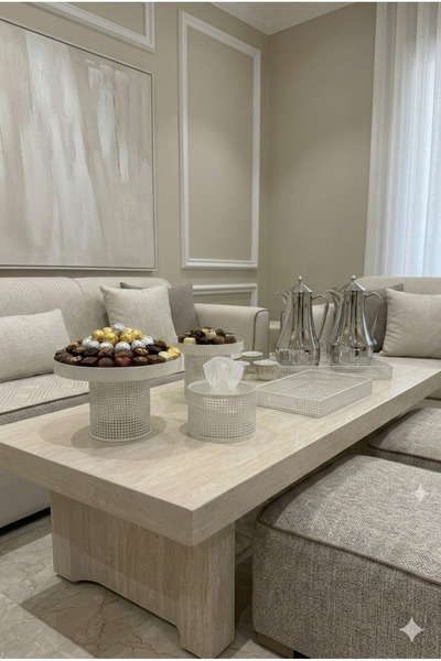 Generic ✨ طقم ضيافة فاخر بتصميم أنيق ولمسات راقية ✨ ترمسان ,حاملان للكيك ، صي...