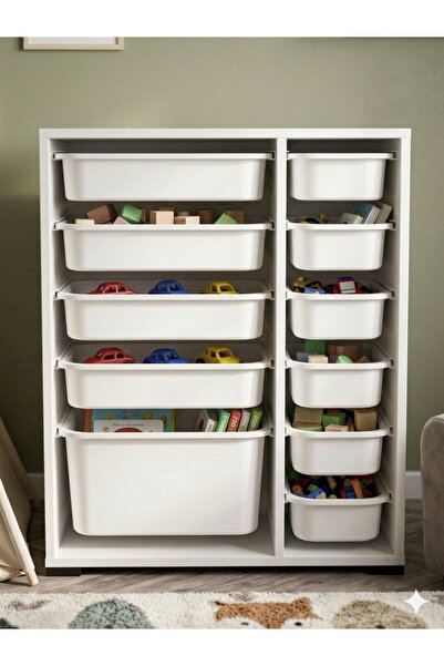 decosense 11 Çekmeceli Çok Amaçlı Oyuncak Dolabı ve Saklama Ünitesi – Çocuk O...