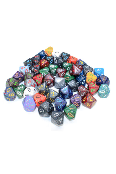 Chessex D10 tens Speckled dice random color (piece)