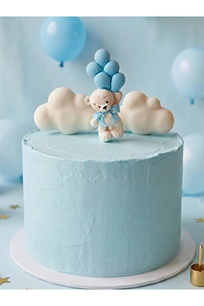 puffy party Balon Tutan Ayıcık Pasta Süsü 🎈 🧸 ☁️