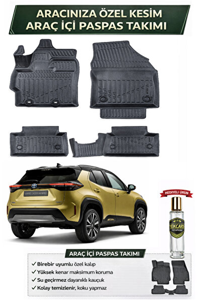 YEKCARS TOYOTA YARİS CROSS 2026 MODEL ARACINIZA ÖZEL ÜRETİM ESNEK KAUÇUK PASP...