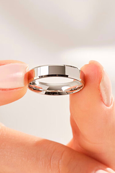 Vua Jewellery 925 Ayar Gümüş Kesme Klasik Alyans Yanı Kesik Söz Nişan Evlilik...