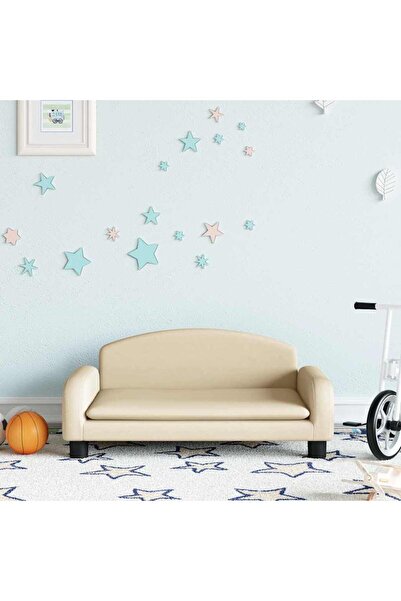 Concept Canapea pentru copii, crem, 70x45x30 cm, material textil