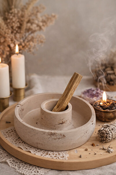 Lethe Design Beton Palo Santo Tütsülük – Dekoratif Tütsü Tabağı | Meditasyon ...