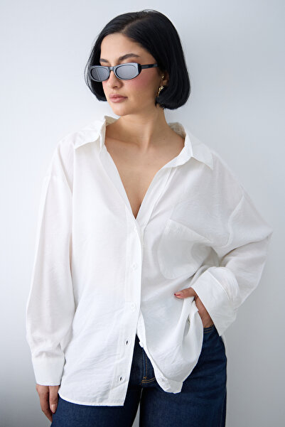 Füme Modal Casual Oversize Shirt