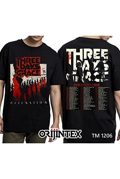 orijintex Tricou negru pentru bărbați Three Days Grace