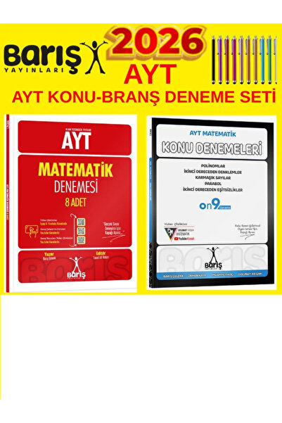 Mert Hoca Yayınları Barış 2026 AYT Matematik 8 Branş Denemesi + Polinom Parab...