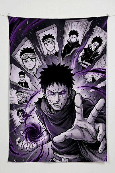 Charmbi Uchiha Obito Wall Cloth – Tapiserie de perete de dimensiuni mari covo...